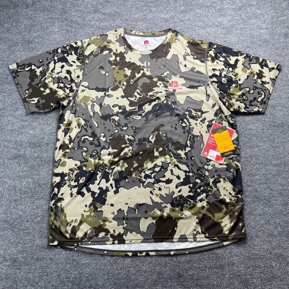 Killik Mens Cooling Tee Short Sleeve Veil Camo Hunting Shirt XL 1619348 NEW